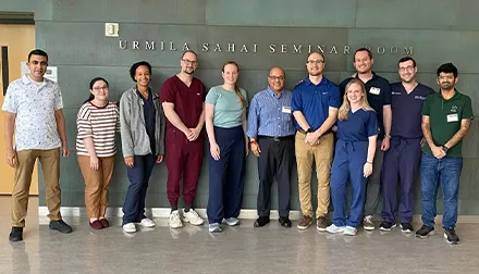 Critical Care Ultrasound and Echocardiography faculty gathered for a group photo.