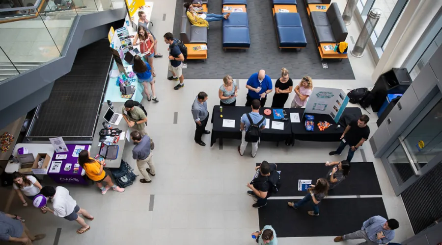 Fair in the pharmacy building.