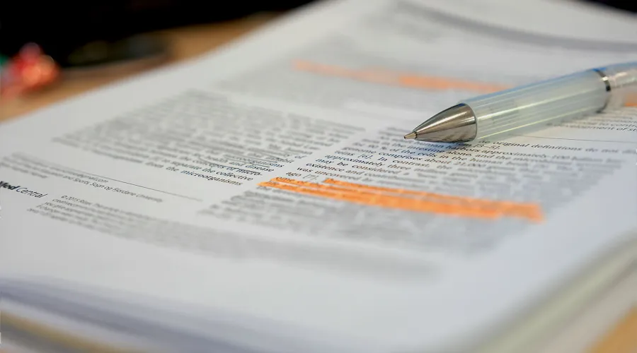 Annotated pages.