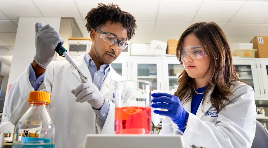 students in a research lab