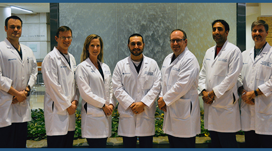 (L-R): Dr. Olsen, Dr. Bacon, Dr. Sproul, Dr. Srour, Dr. Fischer, Dr. Dhaliwal, Dr. Hatton