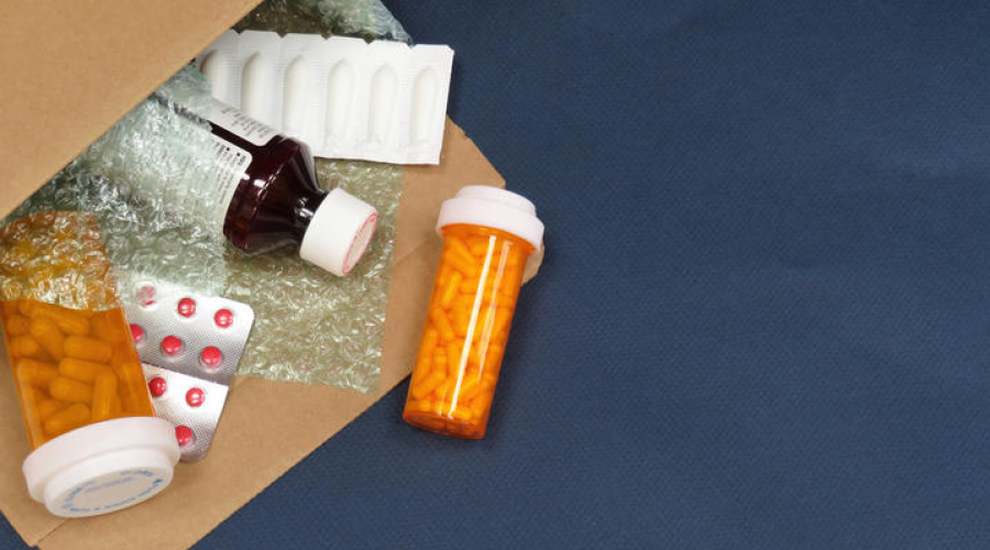 pharmaceuticals in a brown paper bag