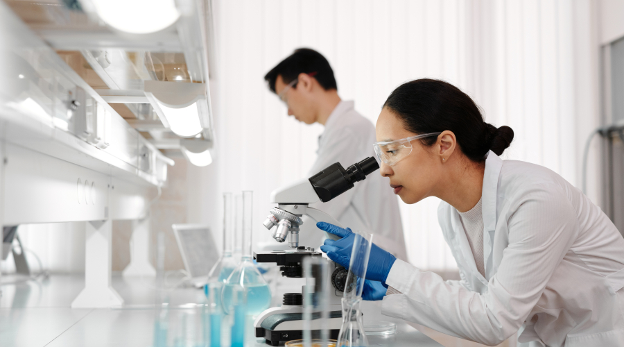 researchers in a lab