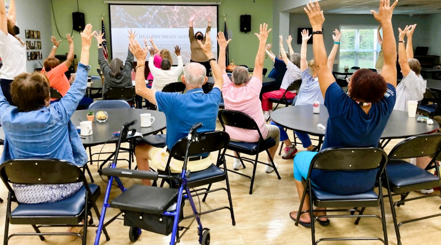 Older group seated exercise