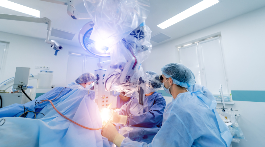 Group of surgeons around a table