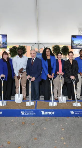 Representatives from UK's four health colleges and CICHE were joined by state and local officials to celebrate the new Health Education Building in a ceremonial groundbreaking.