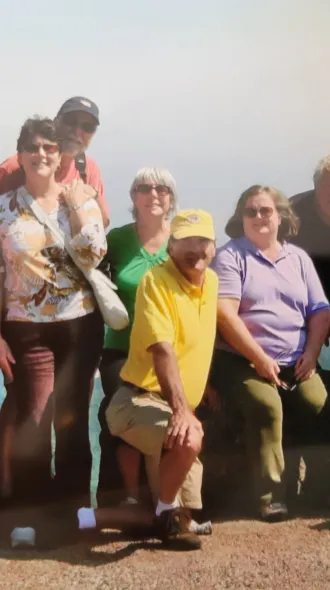 "The Big Chill" pose seaside
