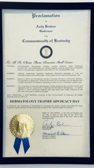 DTAD proclamation signed by Ky. governor 