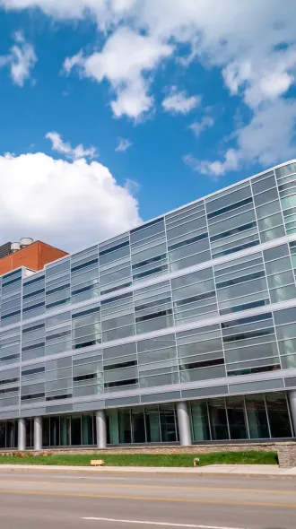 Photo of recently renovated UK Sanders-Brown Center on Aging in Lexington, Ky.