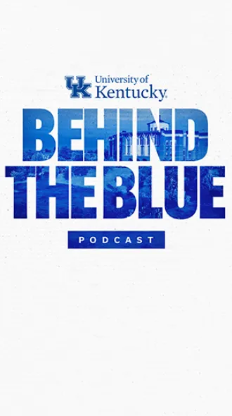 UK University of Kentucky, Behind the Blue Podcast logo