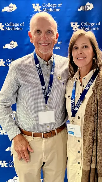 Dr. Campbell and his wife, Mindy, at his 50th reunion