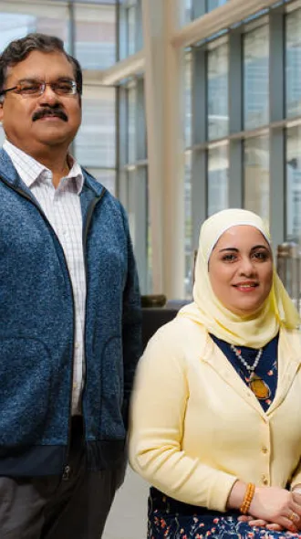 from left, M. Ashfaqual Alam, Yosra Helmy and Lindsay Czuba.