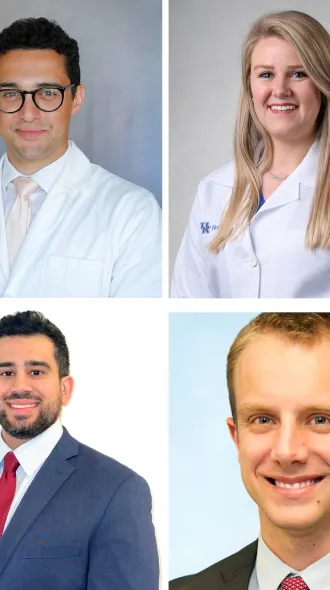 Four separate business photos of four new surgeons who started their practice in September
