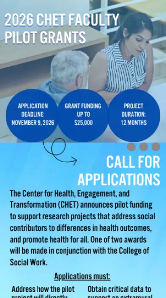 2026 CHET Faculty Pilot Grant Flyer (all details contained in description)
