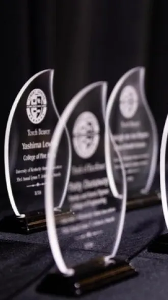 LTJ Awards on a table